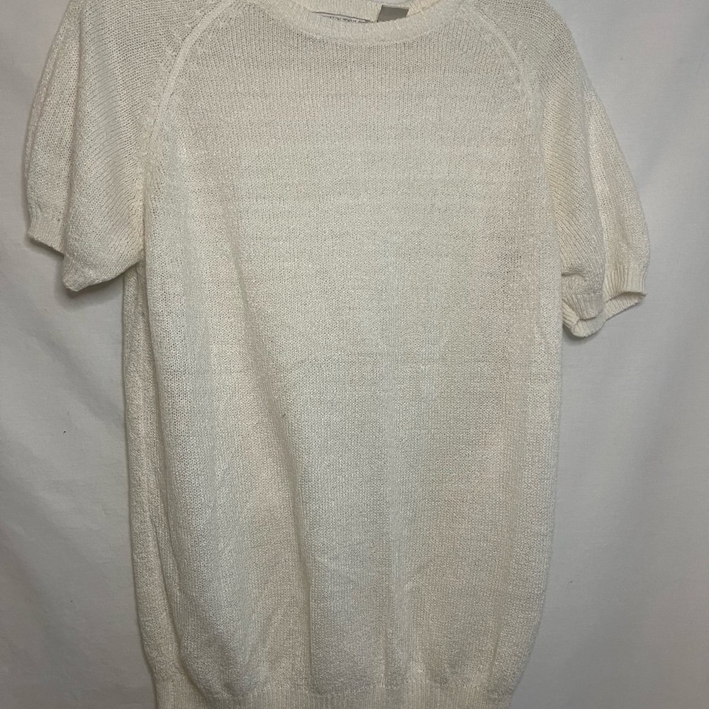 Vintage - Carolyn Taylor - linen blend sweater tee - size M